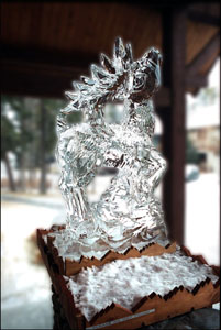 Ice Sculpture, Buffalo Mountain Lodge Banff