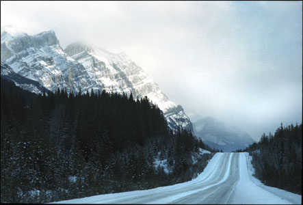 Banff Canada snow peaks