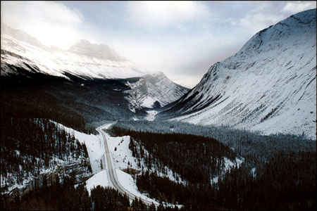 Banff Canada road to Jasper