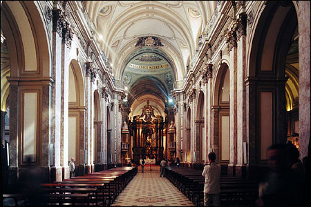 Interior of the Metropolitan Cathedral on Plaza de Mayo, Buenos Aires