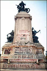 This is a monument facing the congress building, Buenos Aires