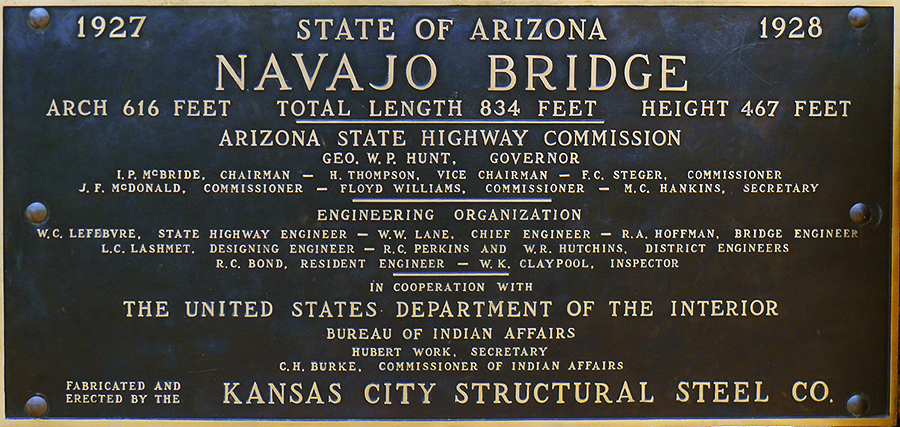 Navajo Bridge Sign, Marble Canyon