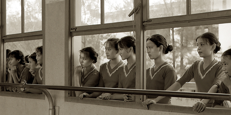 Students watching dance demonstration, 1980 Guangzhou Ballet School Guangzhou, China
