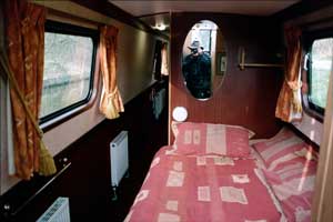 Narrowboat. The bedroom cabin. 