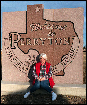 Perryton has a Miss Wheatheart contest every year: you know, a parade, healthy, wheat-fed, pretty young ladies on floats.