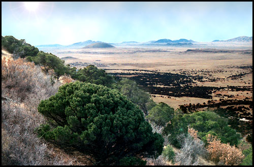This shot was taken from the road going up and around the Capulin Volcano National Monument in northern New Mexico