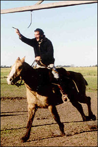 Gaucho riding exhibit, Estancia Santa Susana.