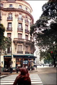 The intersection of Santa Fe and Esmerelda, Buenos Aires