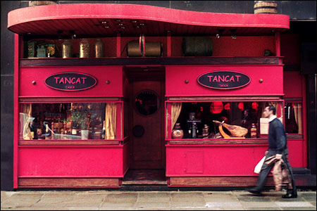 This is the front of the well-known Tancat tapas bar, Buenos Aires.